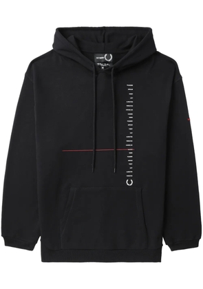 Fred Perry x Raf Simons logo-embroidered hoodie - Black