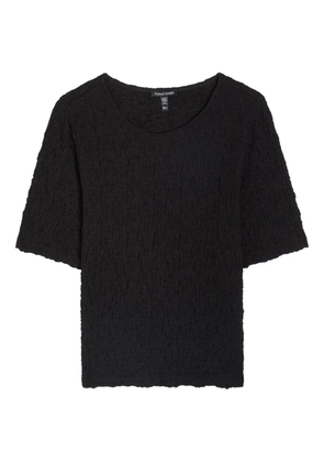 Eileen Fisher Bubble jacquard crew-neck top - Black