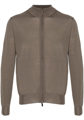 Canali merino wool cardigan - Brown