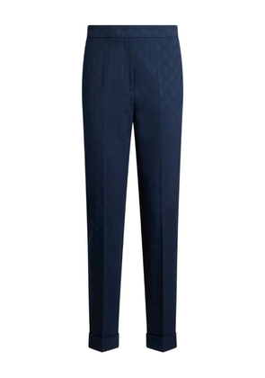 ETRO jacquard cropped trousers - Blue