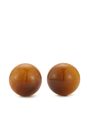 Mateo 14K yellow gold tiger eye earrings