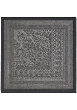 ETRO paisley-print silk-blend pocket scarf - Black