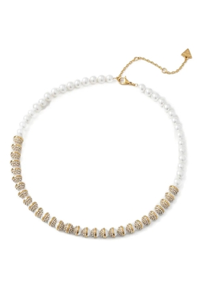 GUESS USA embellished-pearl necklace - White