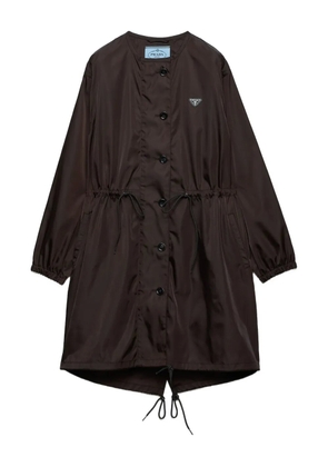 Prada drawstring-waist raincoat - Brown