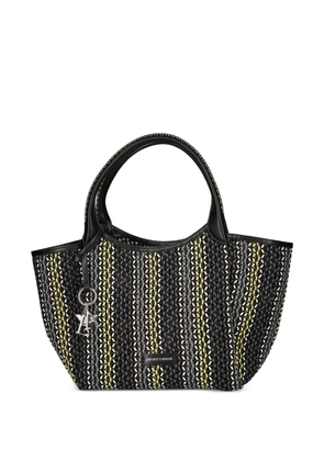 Emporio Armani geometric-pattern tote bag - Black