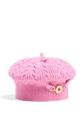 Patou cable-knit beret - Pink