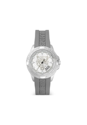 Plein Sport tiger-motif 44mm watch - White