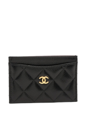 CHANEL Pre-Owned 2021-2025 CC mark matelasse card holder - Black