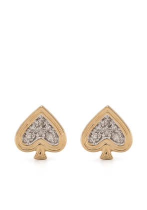 Adina Reyter 14kt yellow gold Make Your Move Spade earrings