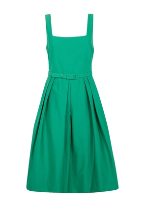 Lauren Ralph Lauren pleated belted dress - Green