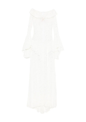 MIAU by Clara Rotescu white maxi dress