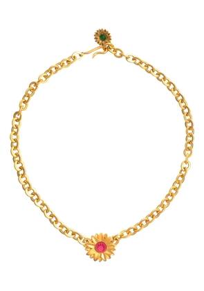 Of Rare Origin 18K yellow gold vermeil Limoncello sunflower necklace