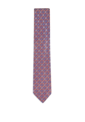 Eton geometric-print tie - Orange
