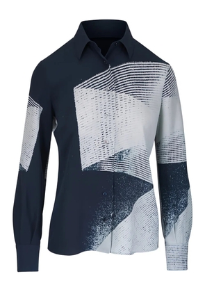 Akris print collared shirt - Blue
