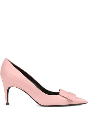 Sergio Rossi leather pointed-toe pumps - Pink