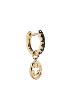 Roxanne First 14kt yellow gold Smiley sapphire hoop earring