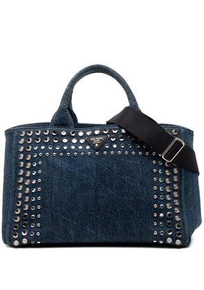 Prada Pre-Owned 2013-2025 Denim Canapa Bijoux satchel - Blue