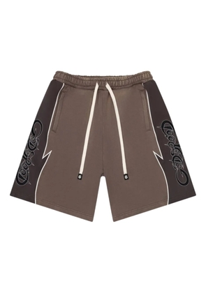 GODSPEED Halftime drawstring graphic track shorts - Brown
