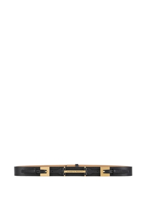 Elisabetta Franchi double buckle plate belt - Black