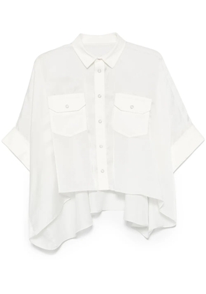 sacai satin blouse - White