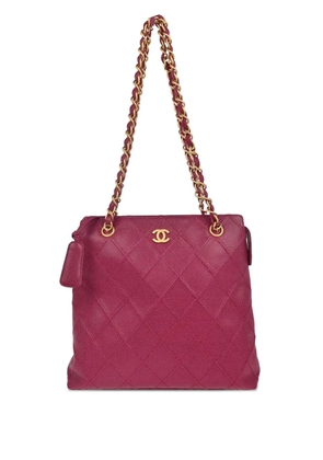 CHANEL Pre-Owned 2000 bicolore leather tote shoulder bag - Pink