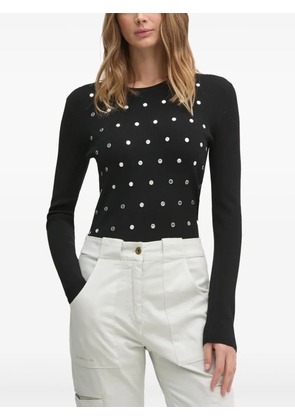 Sisley embellished long-sleeve top - Black