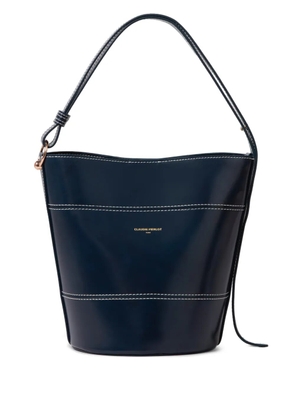 Claudie Pierlot logo-detail leather bucket bag - Blue