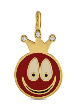 Aaron Basha 18K yellow gold diamond smiley-face charm