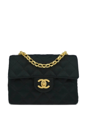 CHANEL Pre-Owned 1990 mini quilted chain shoulder bag - Black