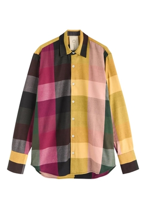 Marrakshi Life long-sleeved checked shirt - Yellow