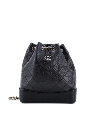 CHANEL Pre-Owned Gabrielle Quilted Aged Calfskin Medium backpack - Black