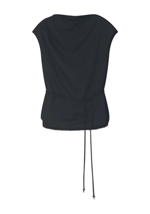 AERON Moon draped tie-detail top - Black