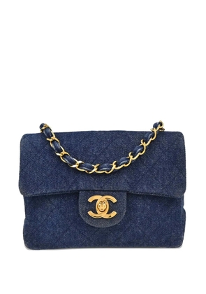 CHANEL Pre-Owned 1990s mini denim chain shoulder bag - Blue