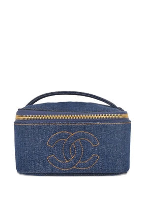 CHANEL Pre-Owned 1997 Vanity denim top-handle handbag - Blue