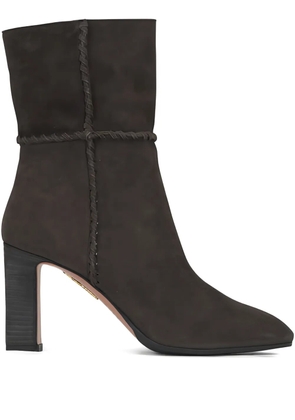 Aquazzura braided suede short boots - Brown
