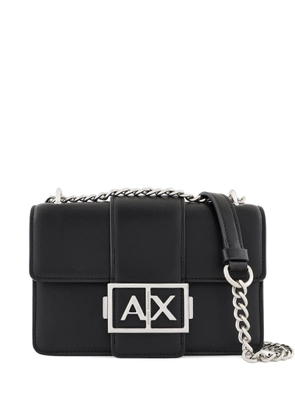 Armani Exchange logo-plaque crossbody bag - Black