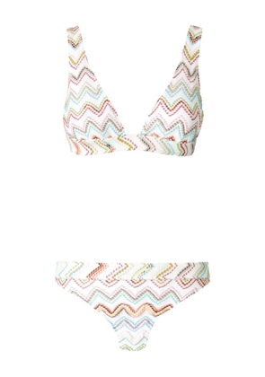Missoni zigzag-pattern bikini - White