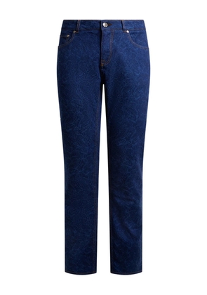 ETRO jacquard floral paisley jeans - Blue