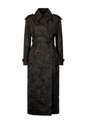 Roberto Cavalli crinkled trench coat - Black