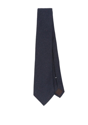 Canali speckled silk tie - Blue
