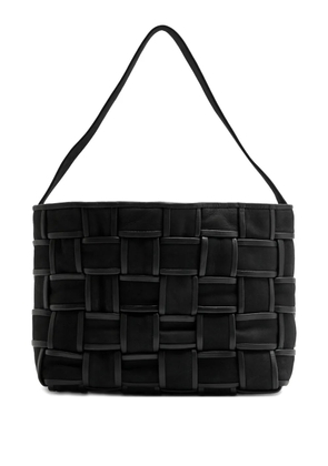 St. Agni Border Woven tote bag - Black