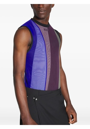 Mugler panelled sleeveless tank top - Black