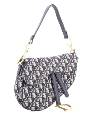 Christian Dior Pre-Owned Saddle Handbag Oblique Canvas Medium shoulder bag - Blue