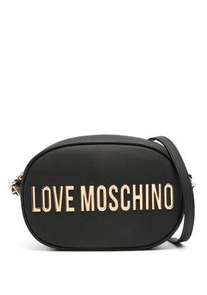 Love Moschino logo-lettering cross body bag - Black