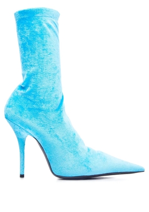 Balenciaga velvet ankle boots - Blue