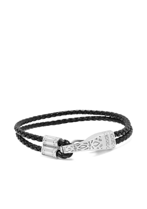 Nialaya Jewelry clasp-detail leather bracelet - Black