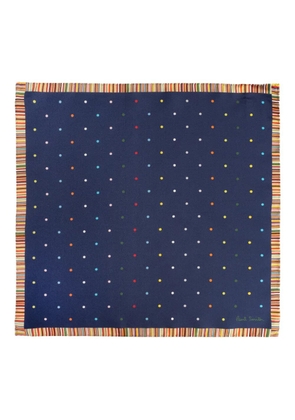 Paul Smith polka-dot silk pocket square - Blue