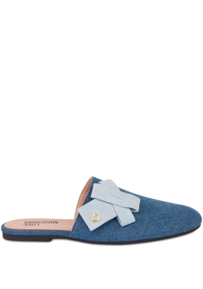 Love Moschino bow detail mules - Blue