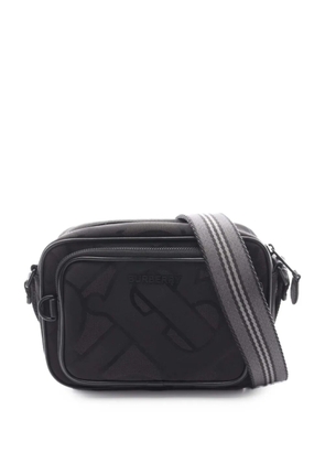 Burberry Pre-Owned 2018-2023 TB Monogram Canvas Paddy crossbody bag - Black