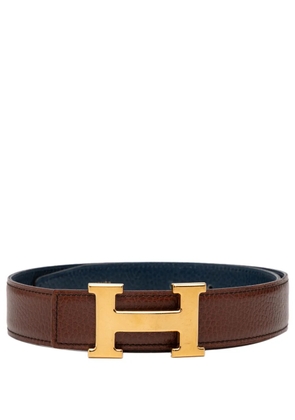 Hermès Pre-Owned 1995 Togo Constance H Reversible belt - Blue